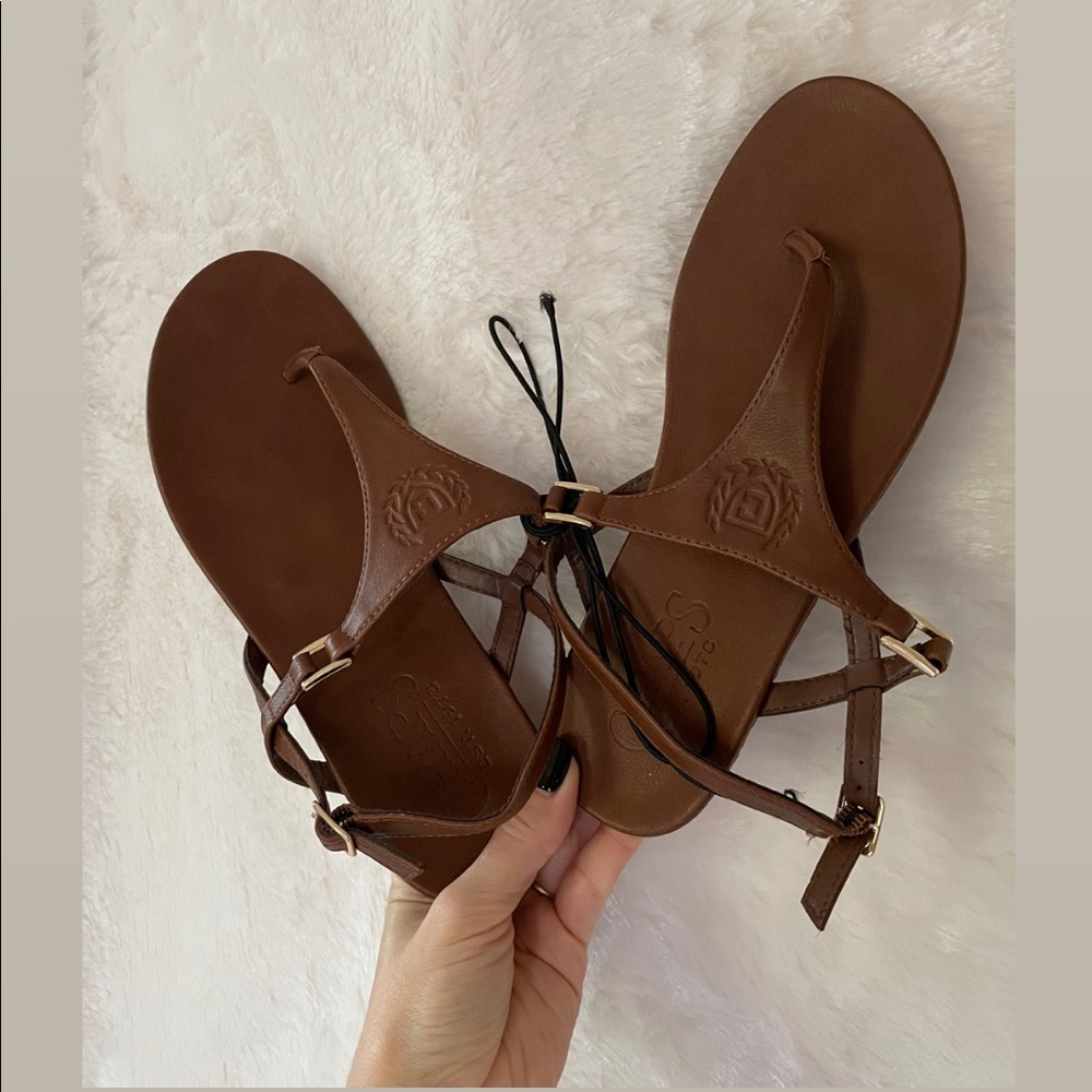 Brown/Tan CHAPS Sandals